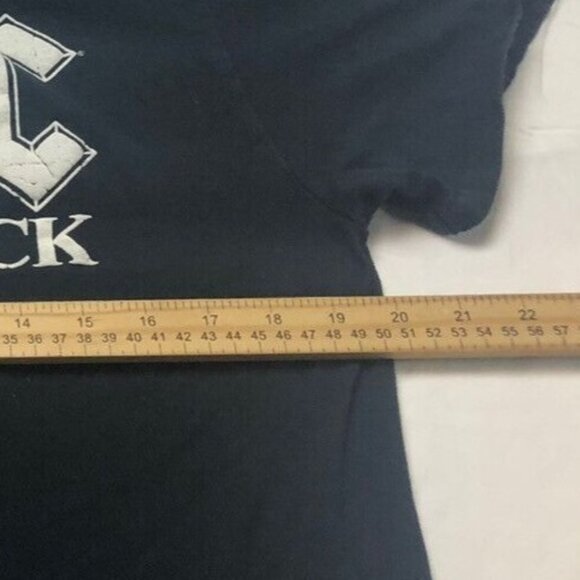 AC/DC Back In Black Metallic Band Music Lettering T-Shirt Size Large Black - Picture 4 of 6